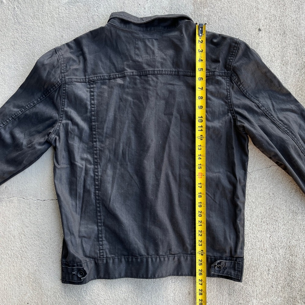 G by Guess Mens Black Denim Trucker Jacket Size L - Picture 5 of 7